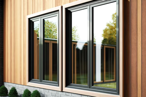 پنجره آلومینیوم UPVC طرح چوب